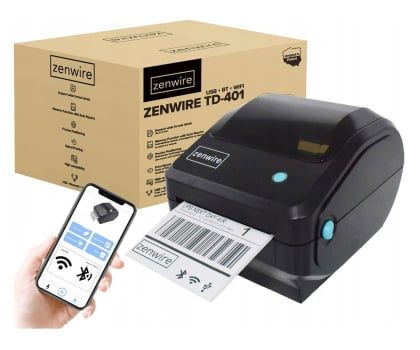 Drukarka etykiet Zenwire Mini Drukarka Etykiet Samoprzylepnych 100x150 Wifi BT TD-401